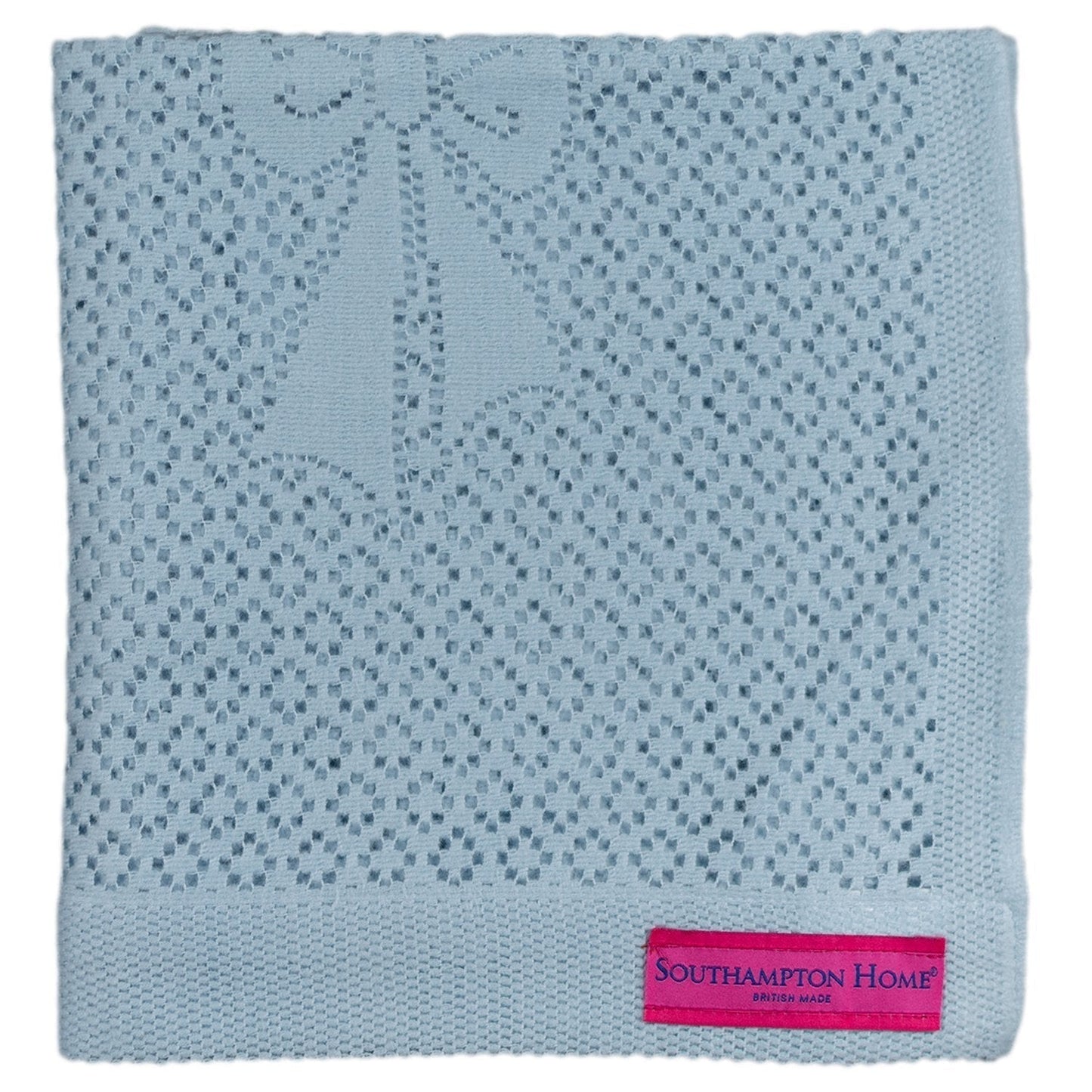 Southampton Home Lace Weave Bears & Bows Baby Blanket ~ Blue ~ - Osadia Concept Store