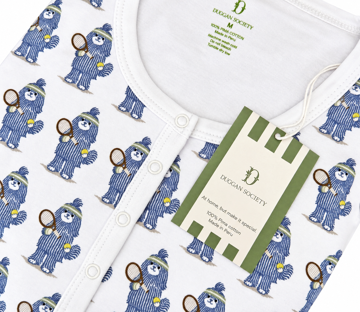 Tennis Dog Pima cotton pajamas