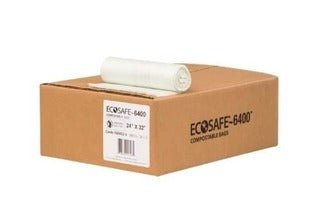 EcoSafe 13 Gal Compostable Bags (Heavy Duty) 24X32 (QTY:200), HB2432-8