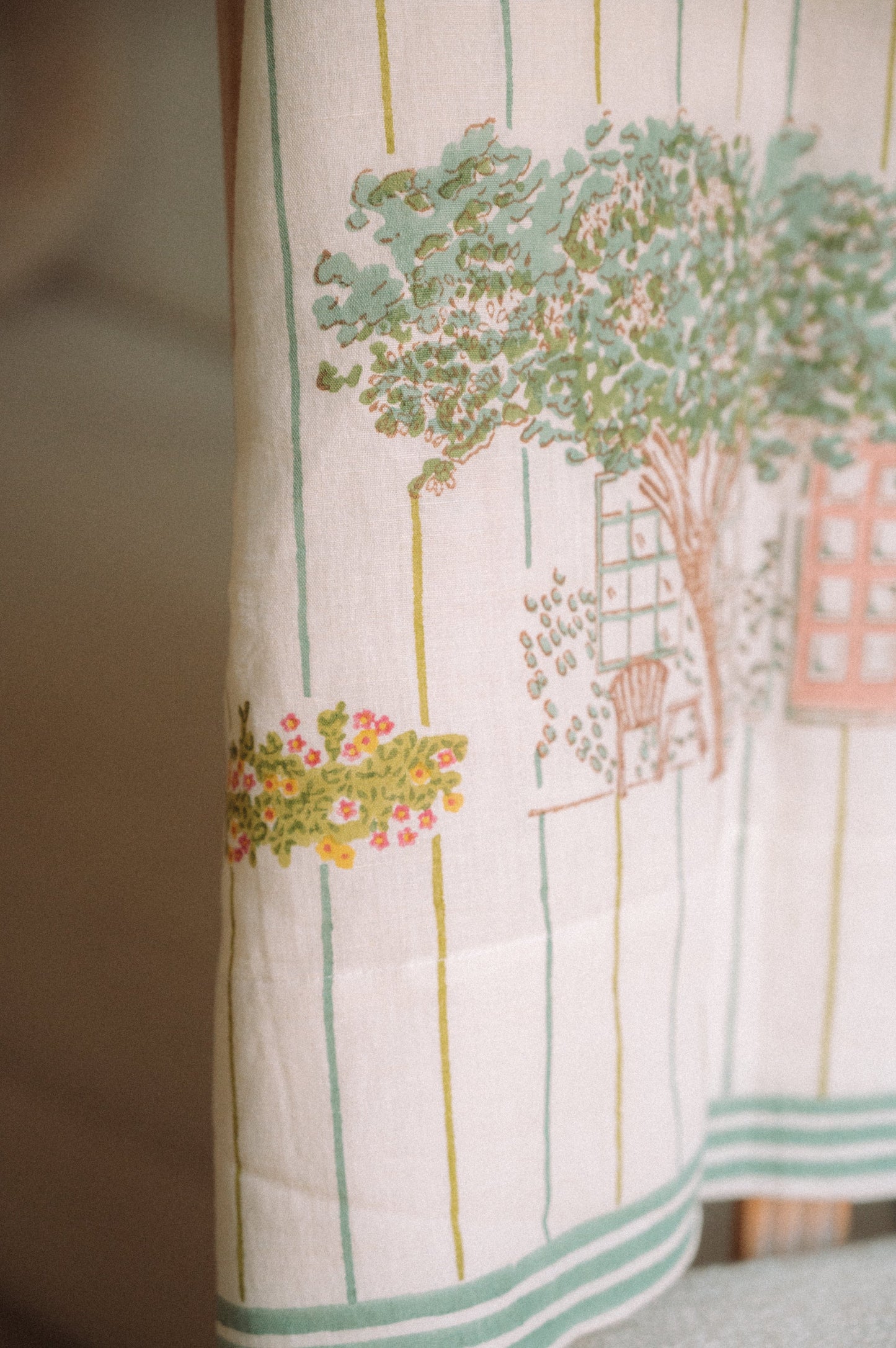 STREET VIEW CURTAINS - HANDLOOM COTTON LINEN AND HANDBLOCK PRINTED