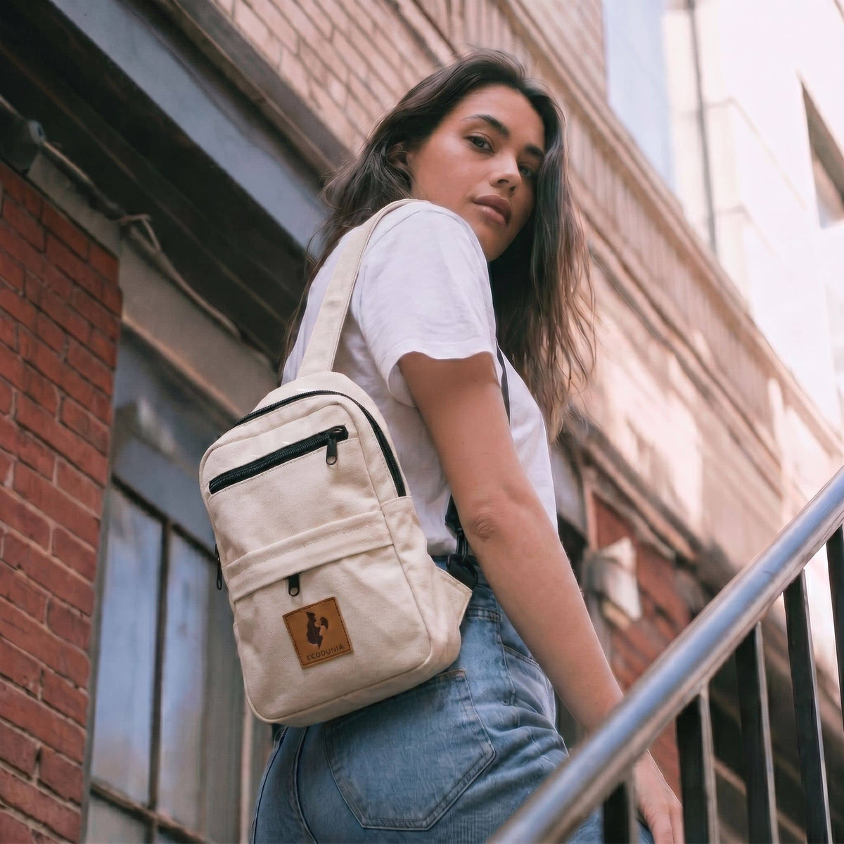 Canvas Crossbody Sling Bag for Men | Umoja Large Sling Bag for Women