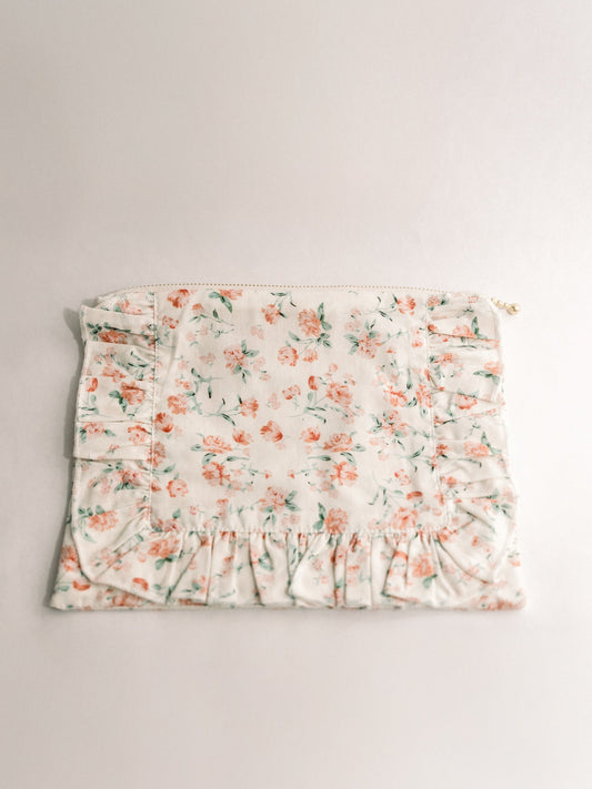 Vintage-Inspired Floral Pouch- Peony Charm