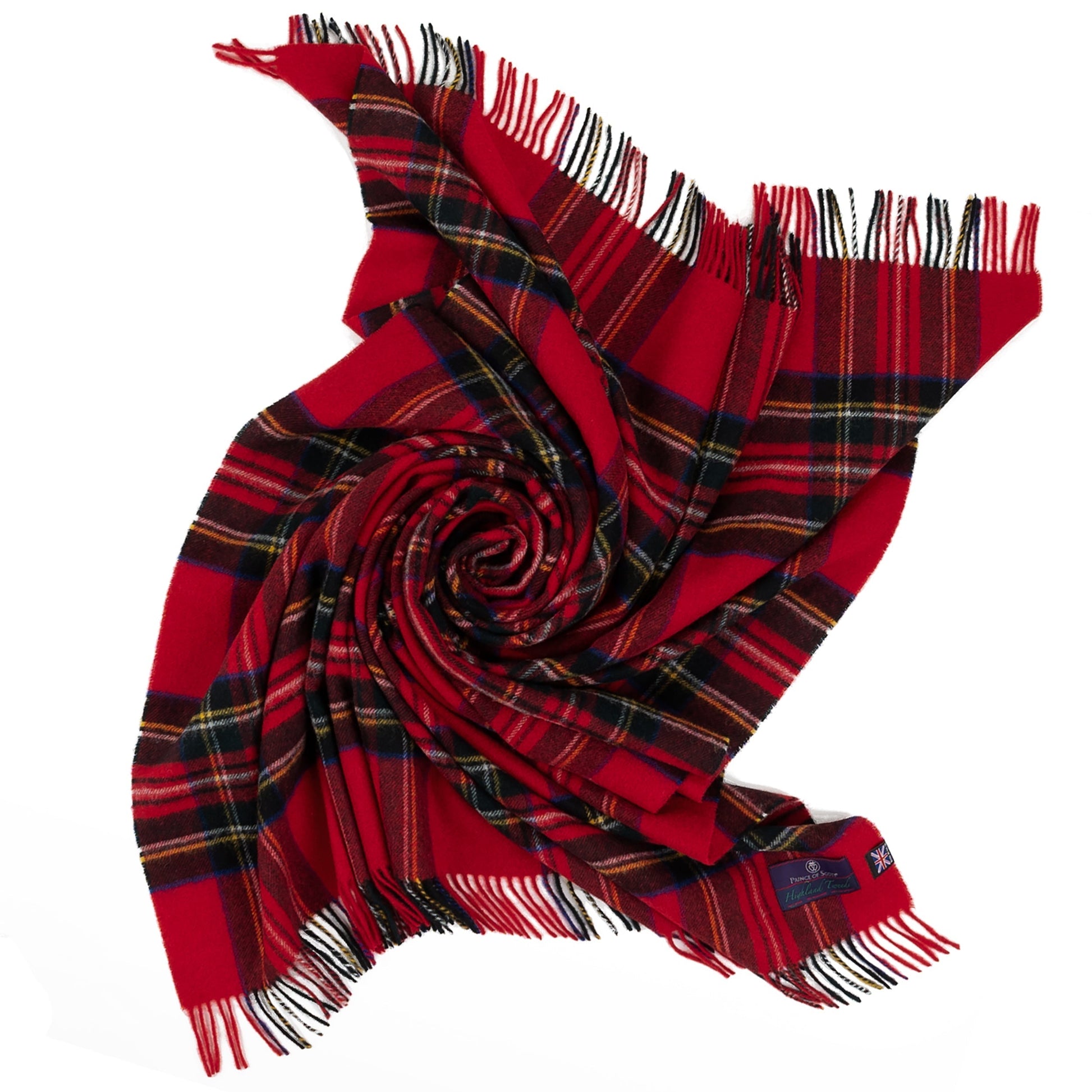 Highland Tweeds Shetland Lambswool Throw (Royal Stewart) - Osadia Concept Store