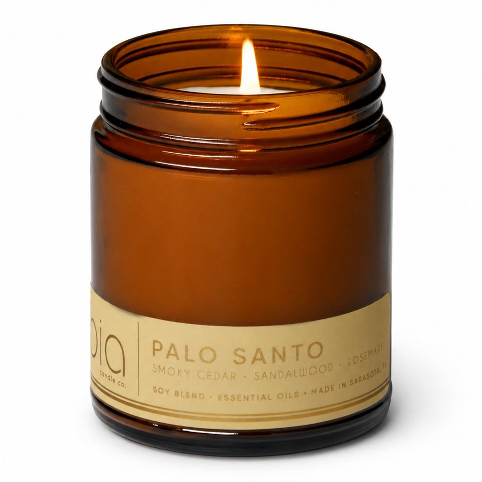 Palo Santo Soy Blend Candle — Cedarwood, Incense & Sandalwood