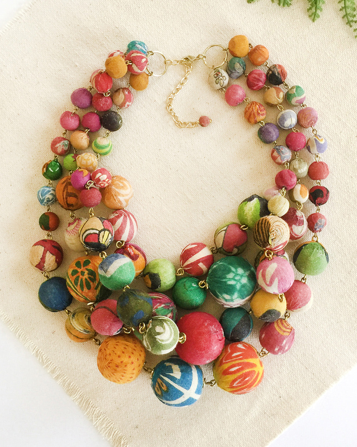 Kantha Orb Necklace