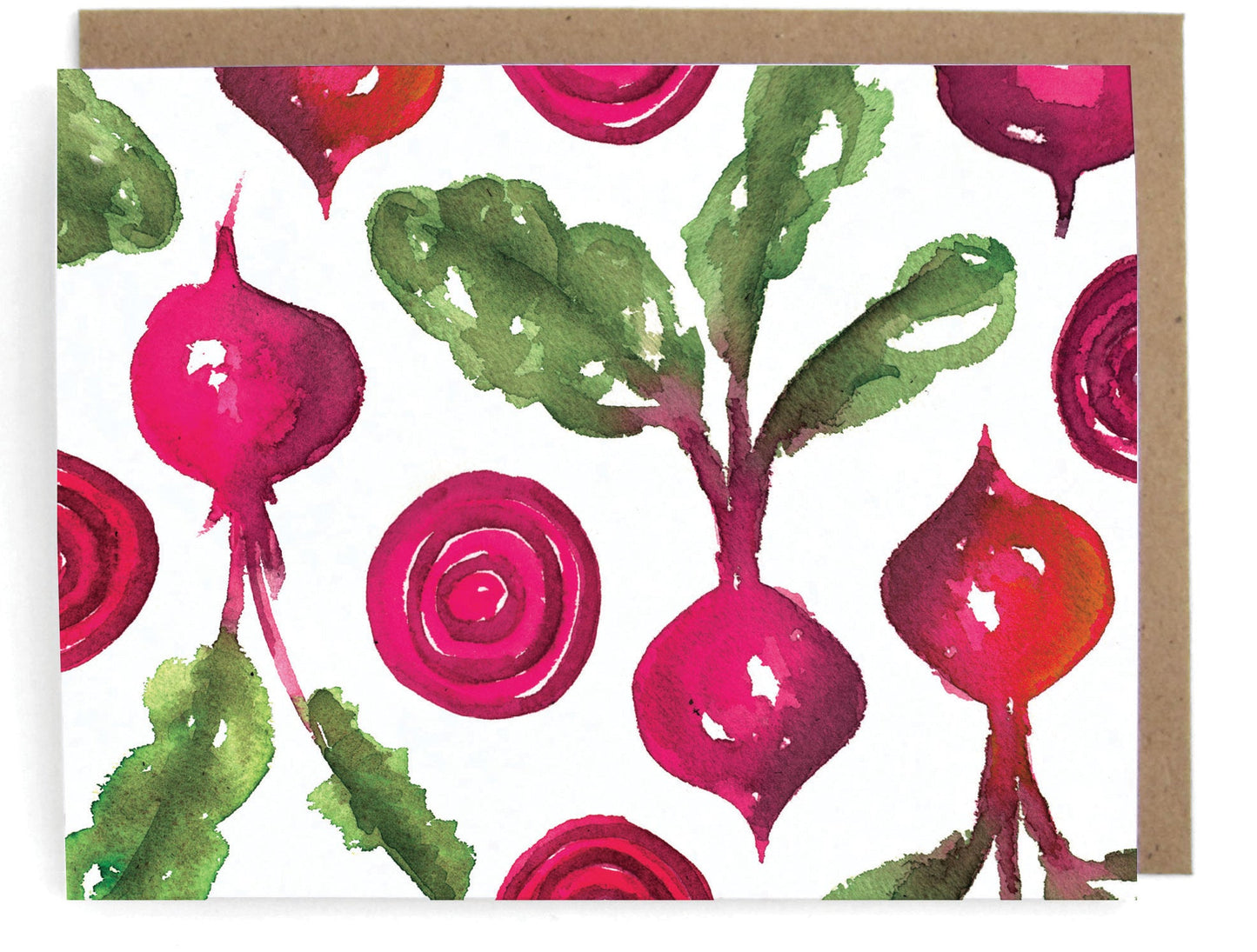 Beet Watercolor Card