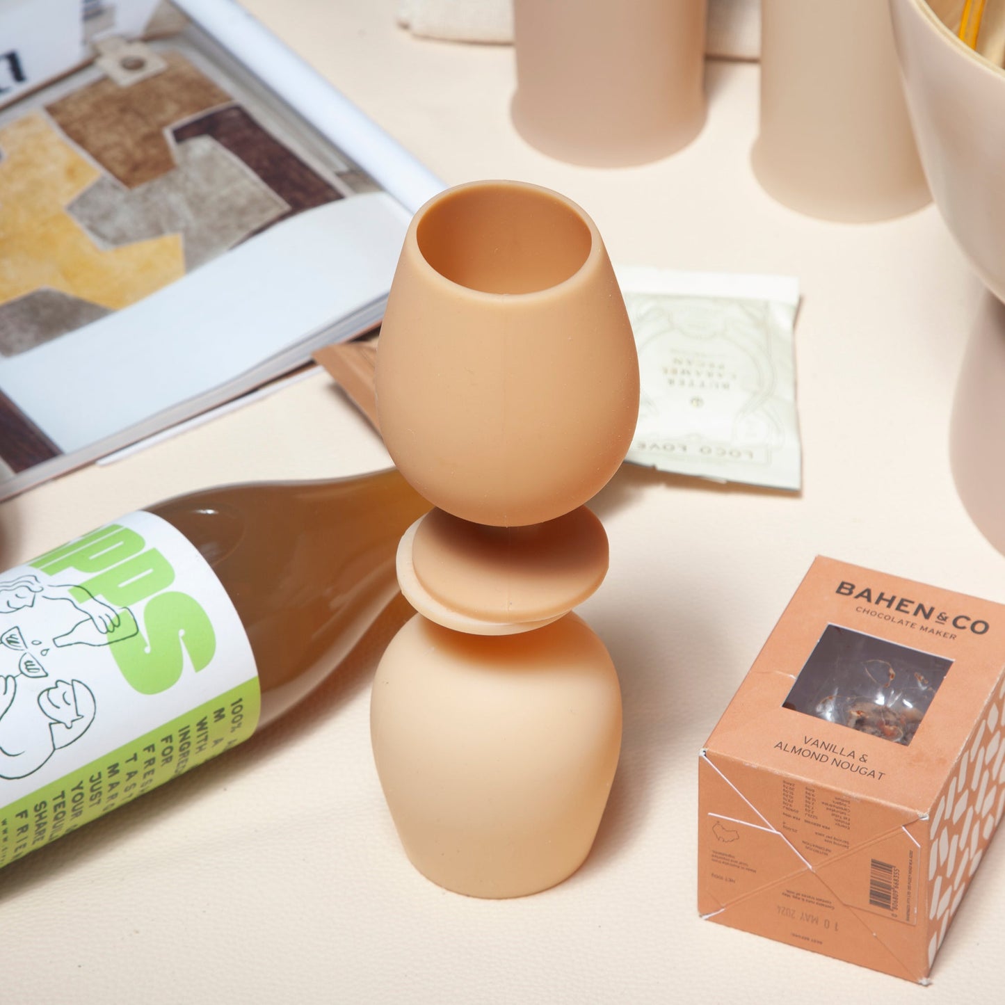 wheat + oat | stemm | silicone unbreakable wine glasses