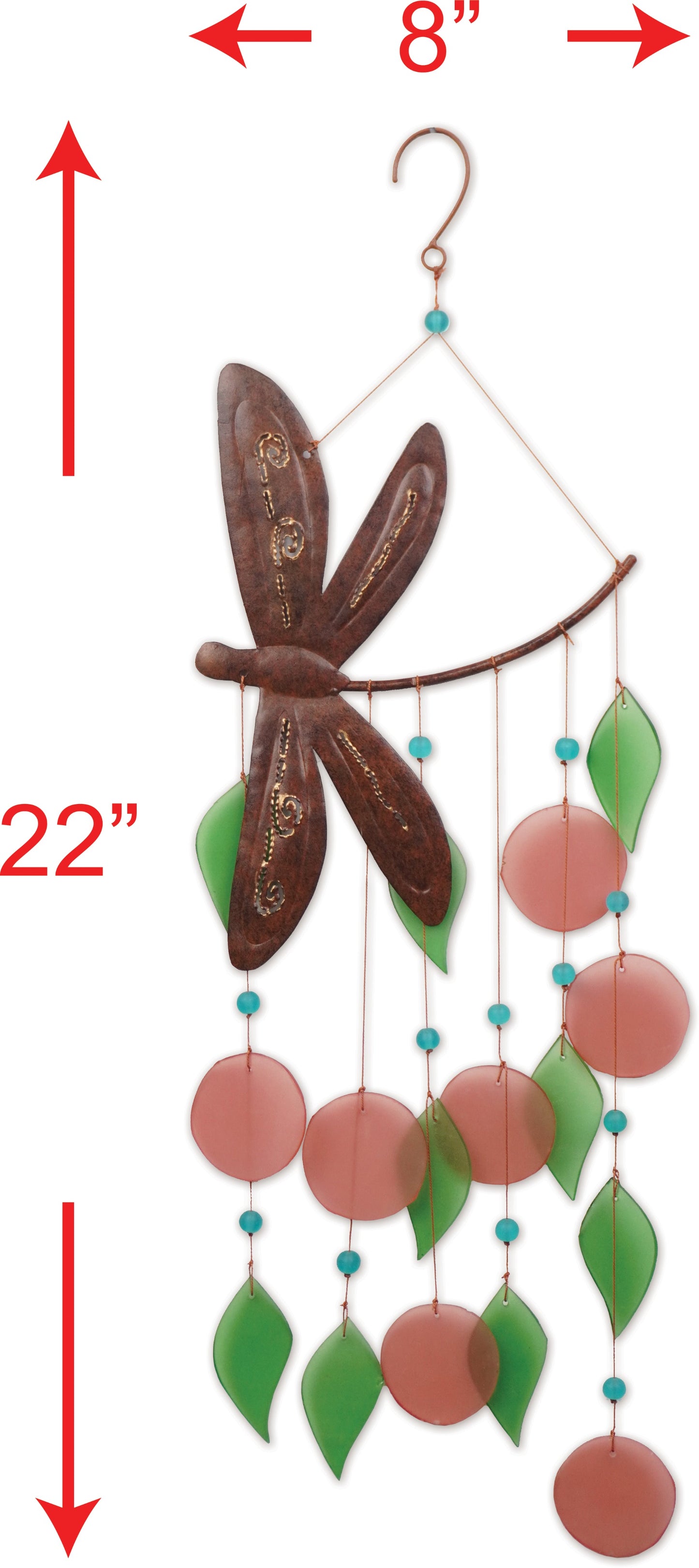Dragonfly Sea Glass Chime