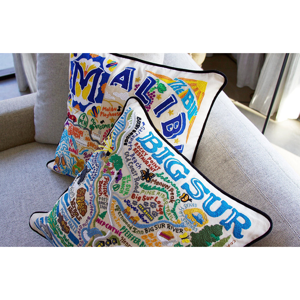 Big Sur Hand-Embroidered Pillow