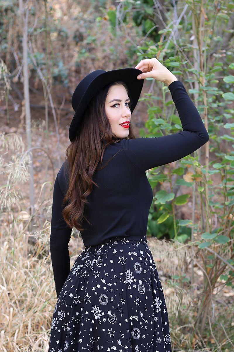 Black Mock Neck Top - Plus Sizes only