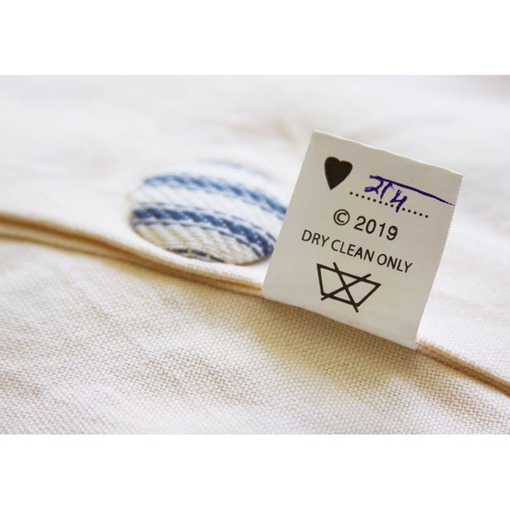 Block Island Hand-Embroidered Pillow