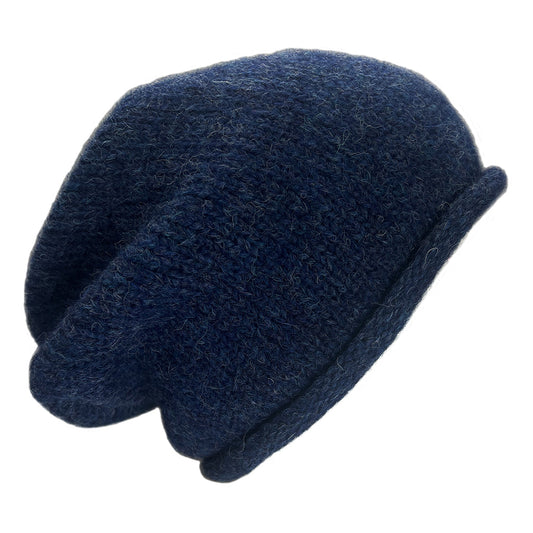 Navy Essential Knit Alpaca Beanie