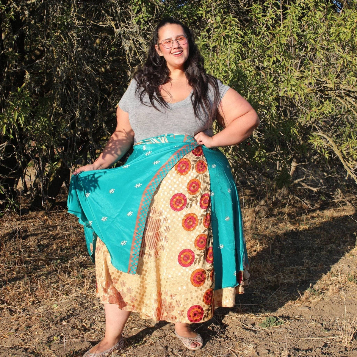 The Original Boho Reclaimed Sari Wrap Skirt