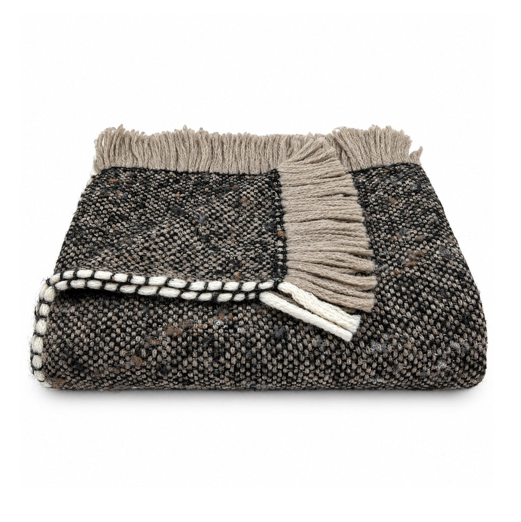 Chunky Chocolate Weave Alpaca Throw