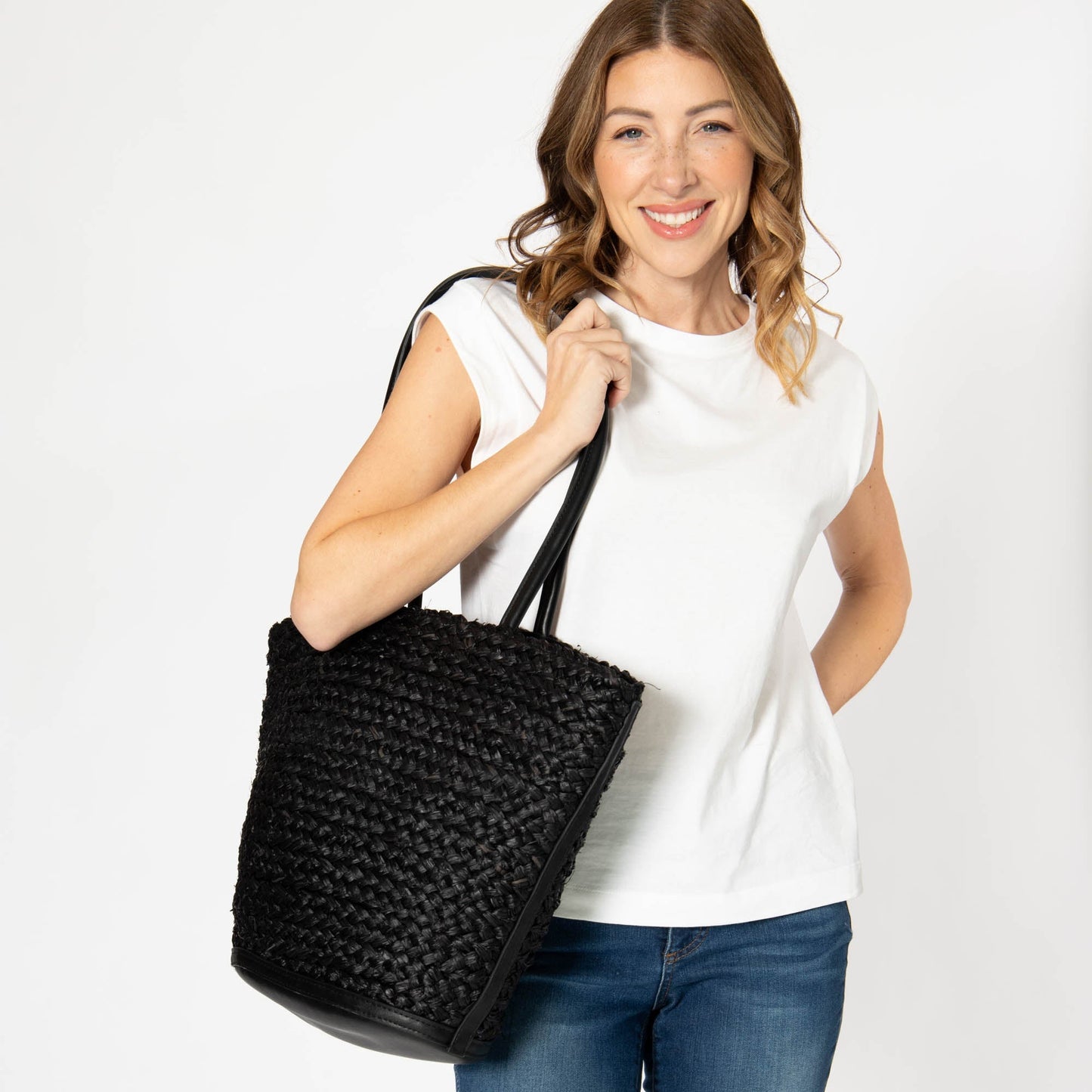 Maya - Raffia Structured Tote