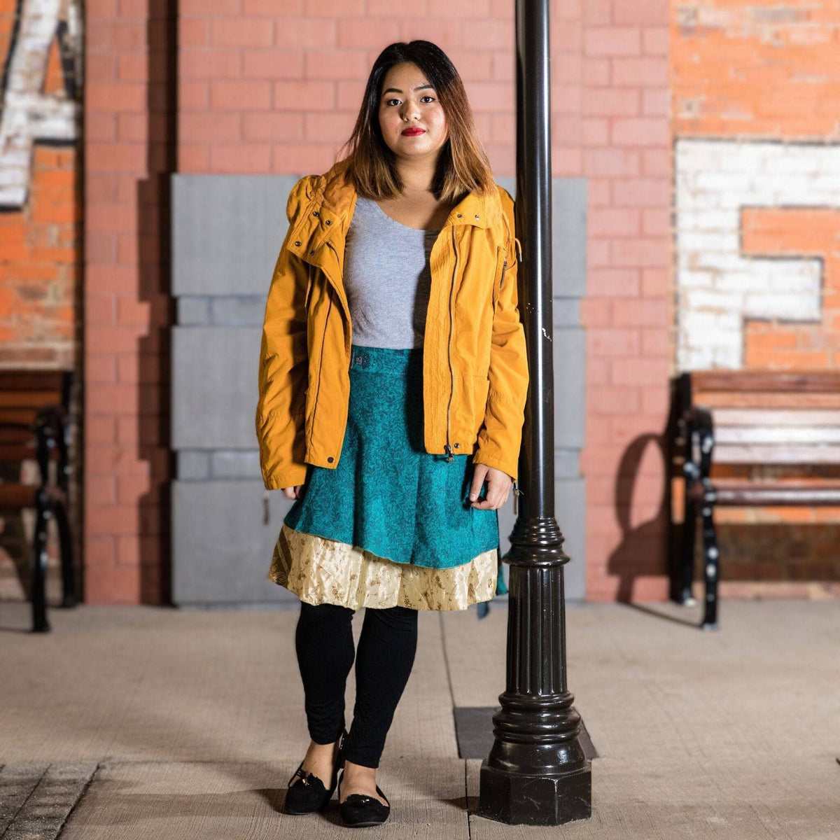 Fall Essentials – 2 Wrap Skirts & Accessories Bundle