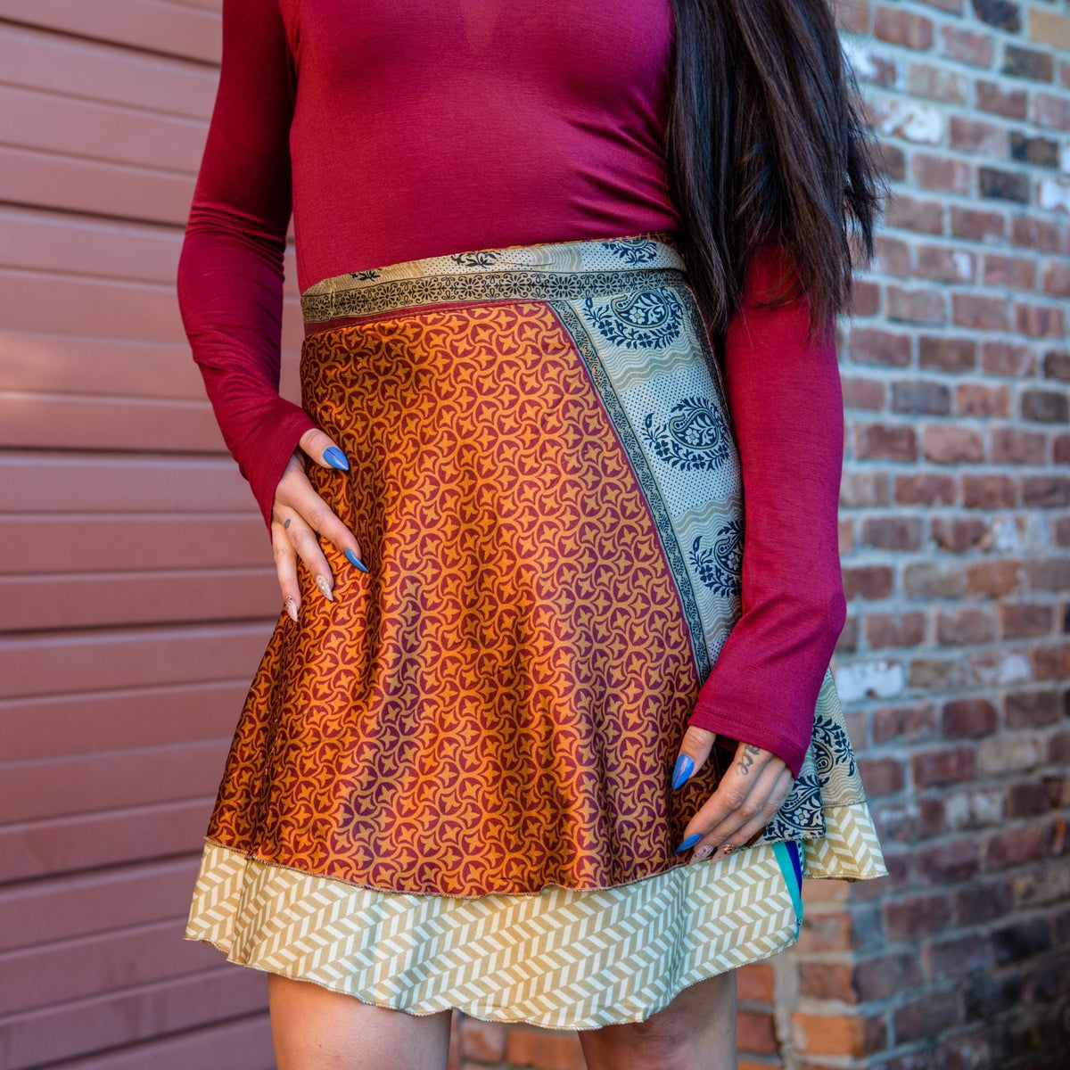 Fall Essentials – 2 Wrap Skirts & Accessories Bundle