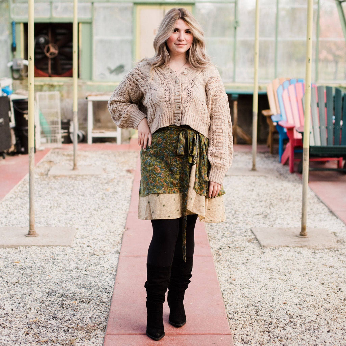 Fall Essentials – 2 Wrap Skirts & Accessories Bundle