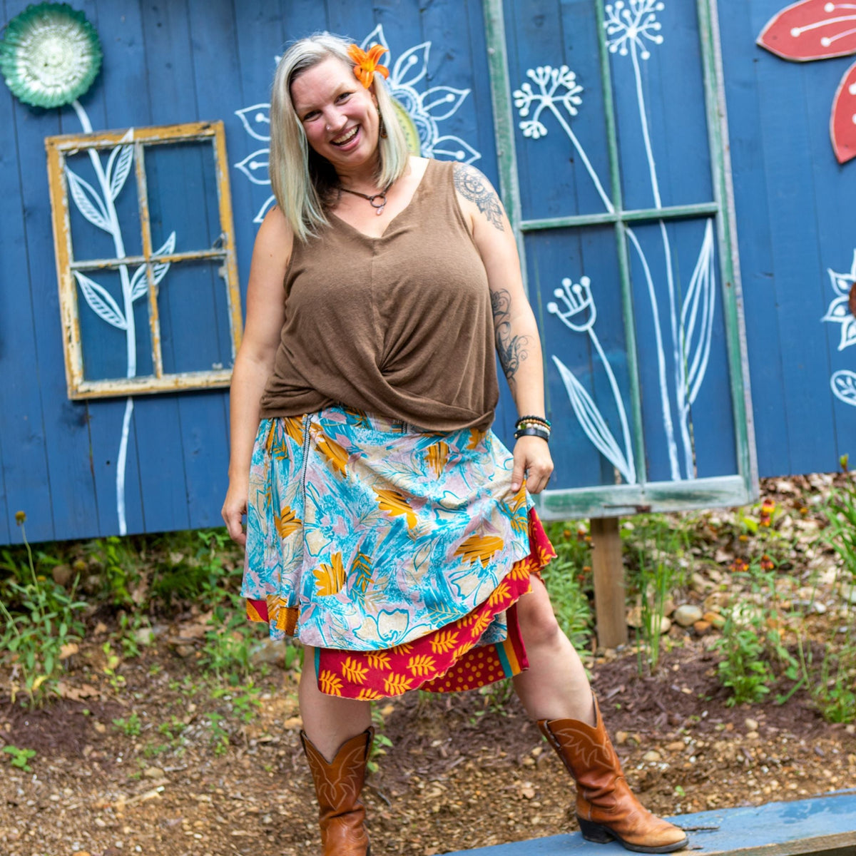Fall Essentials – 2 Wrap Skirts & Accessories Bundle