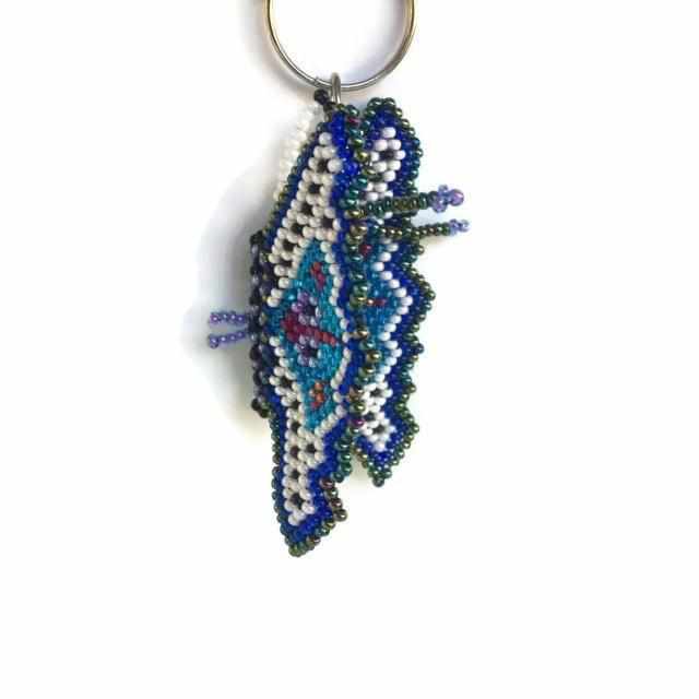 Butterfly Seed Bead Key Chain - Mexico