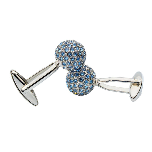 Crystal Sphere Cufflinks | Luxury Faceted Crystal Accessories