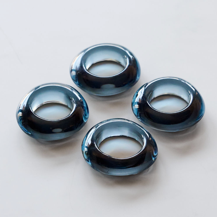 S/4 Slate Grey Napkin Rings