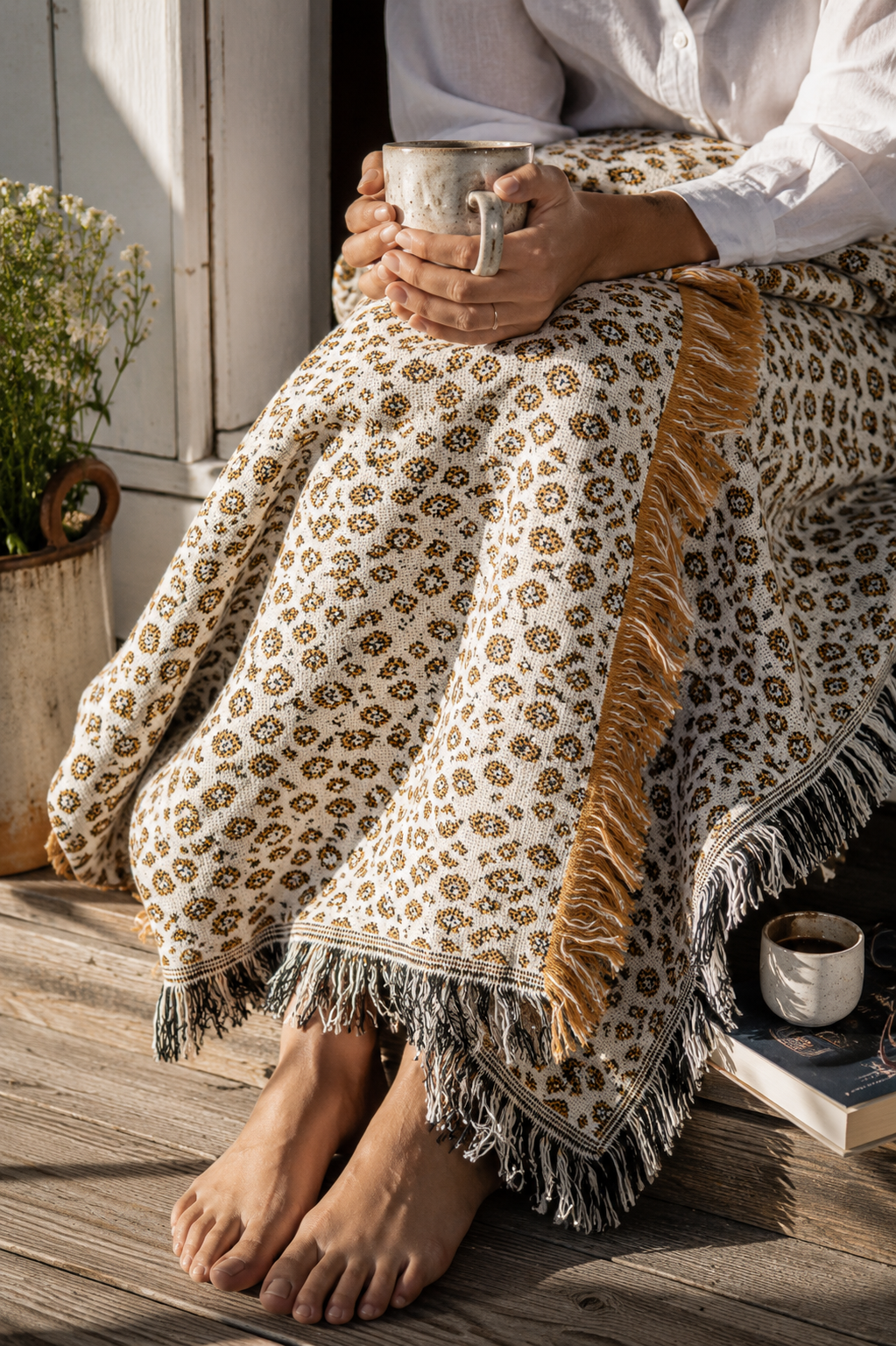 Leopard Print Jacquard Woven Throw