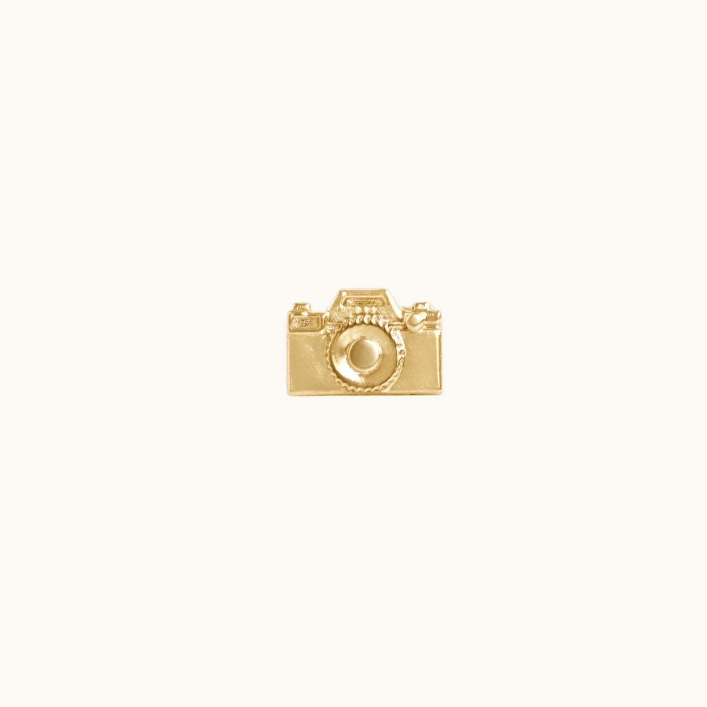 14K Yellow Gold Camera Stud