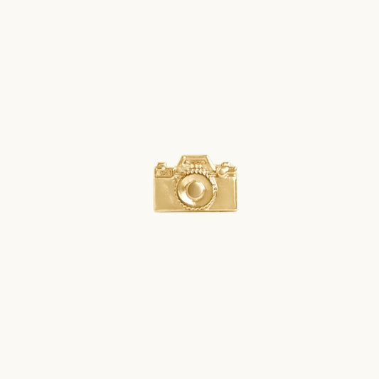14K Yellow Gold Camera Stud