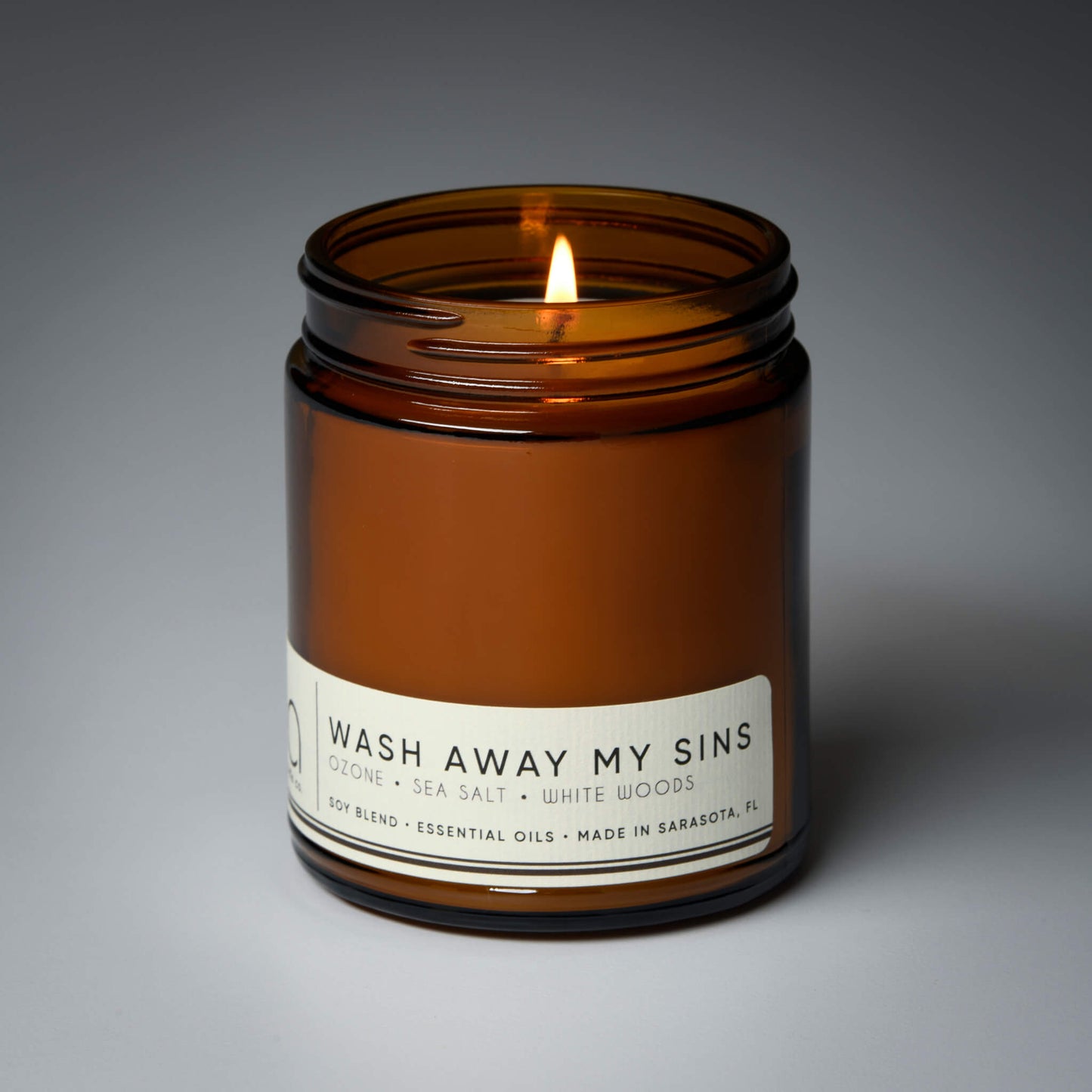 Wash Away My Sins Soy Blend Candle — Sea Salt, Ocean & White Woods