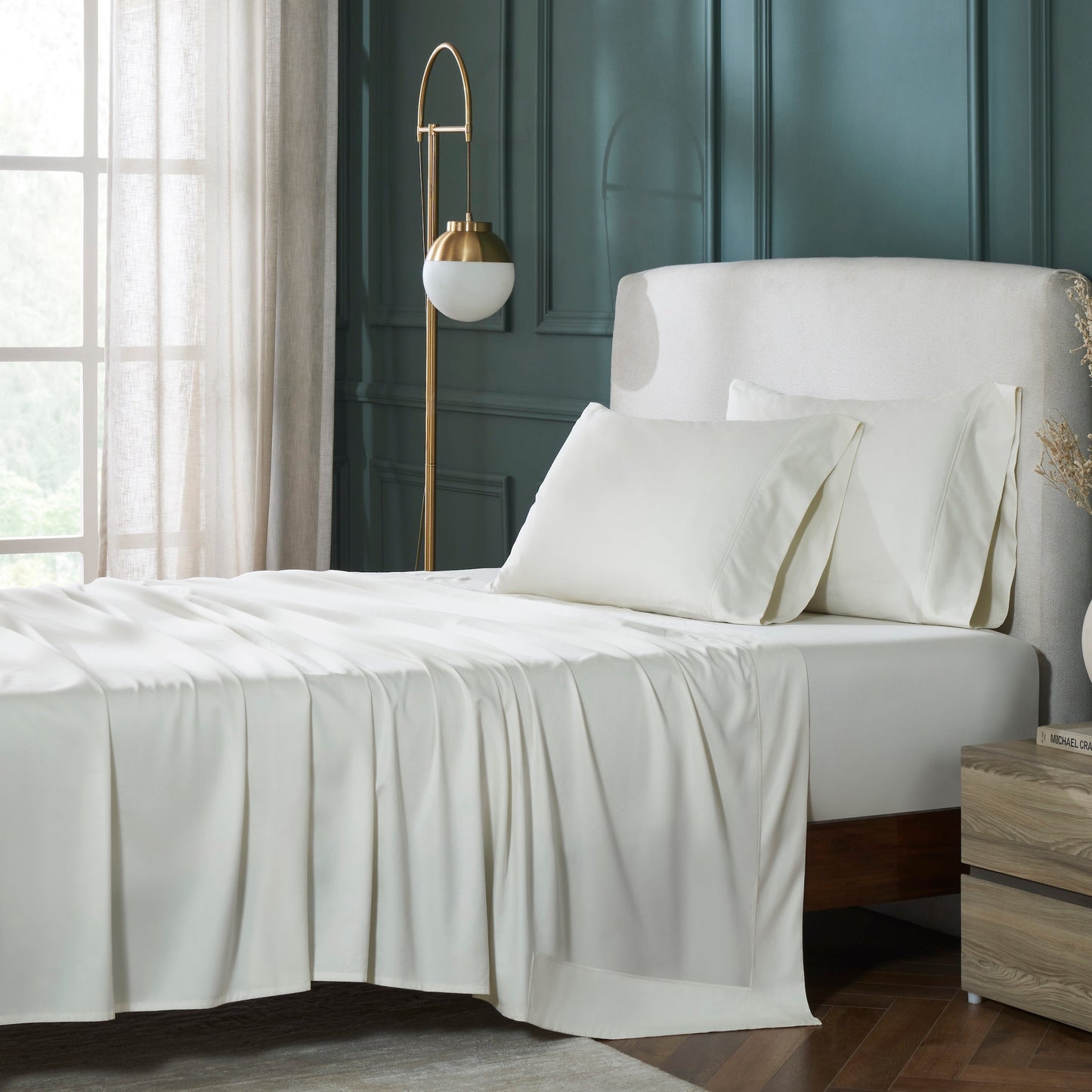 S/2 Corvelle Supima Cotton Sateen Pillowcases