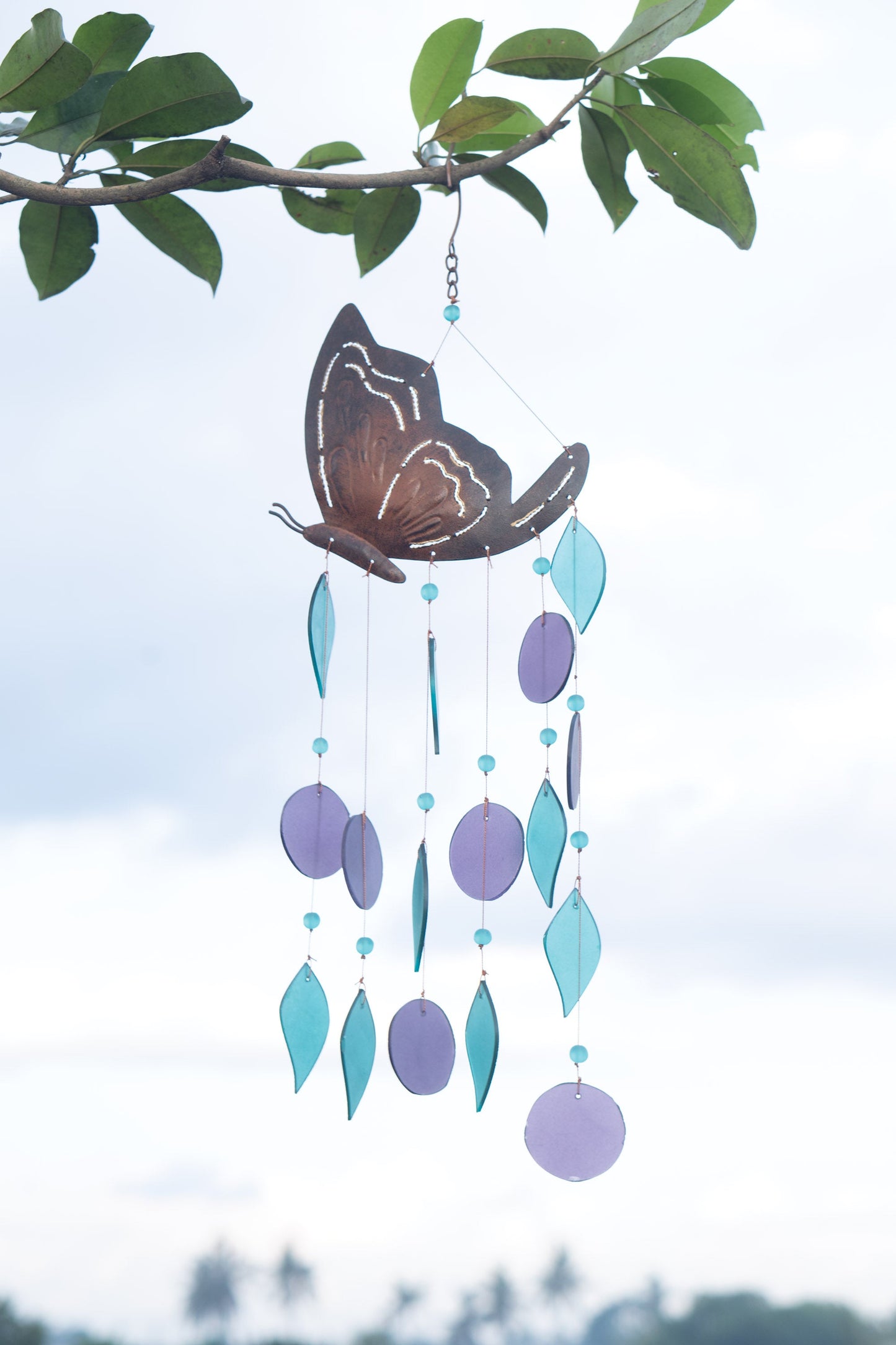 Butterfly Sea glass Chime