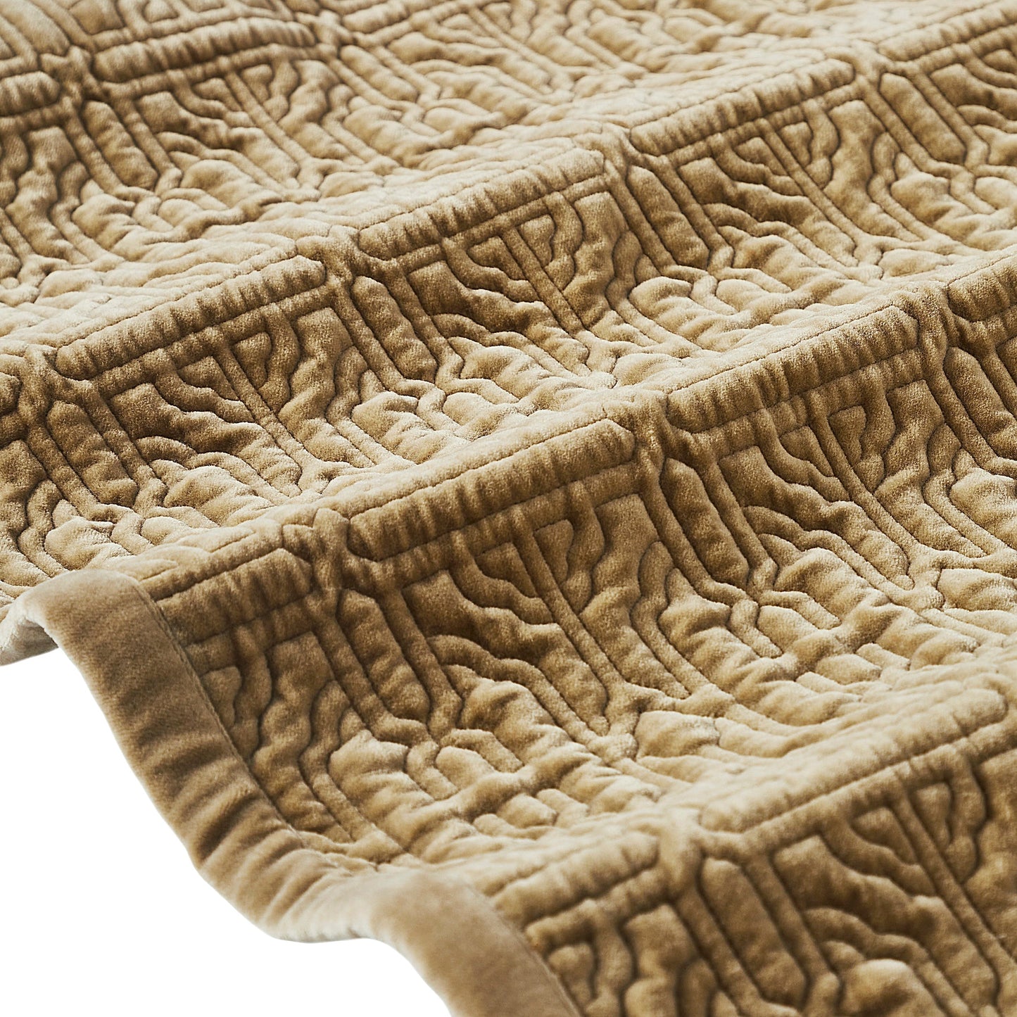 Duke Geometric Cotton Velvet Quilt
