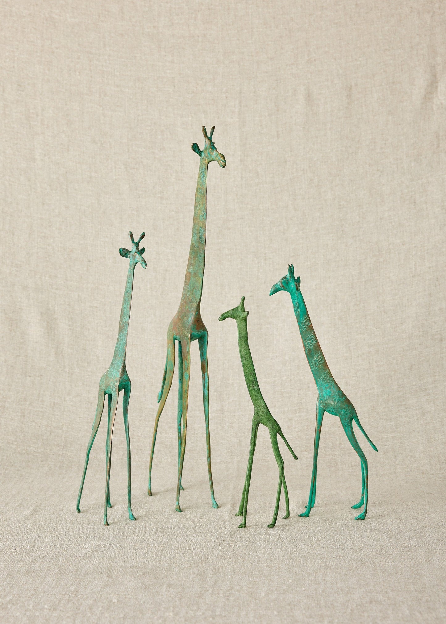Tuareg Brass Giraffes Figurines