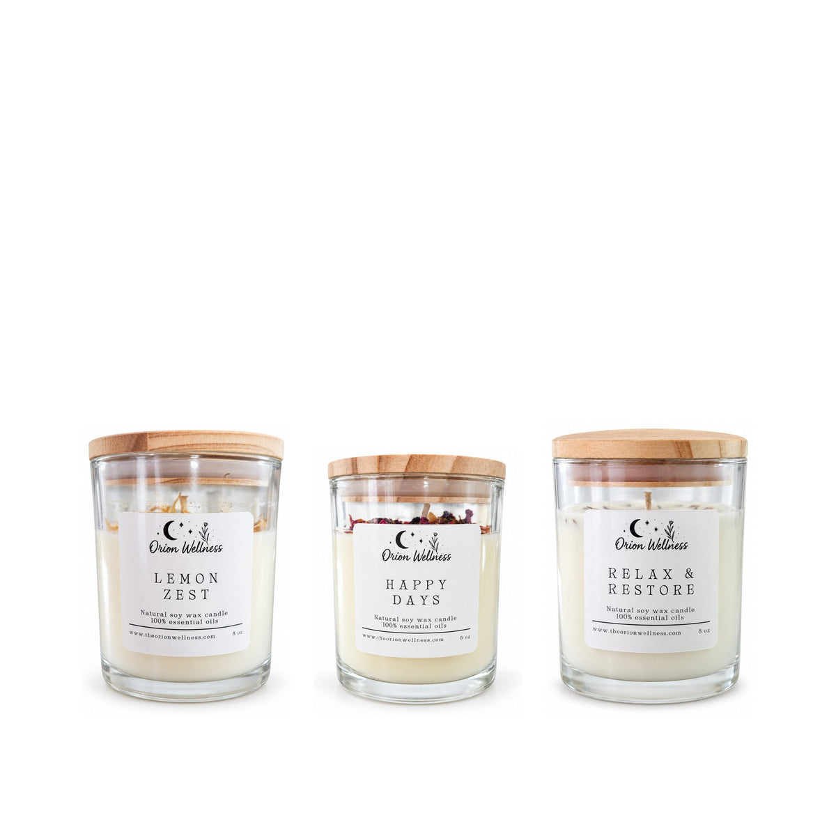 Essential Oil Candle Trio