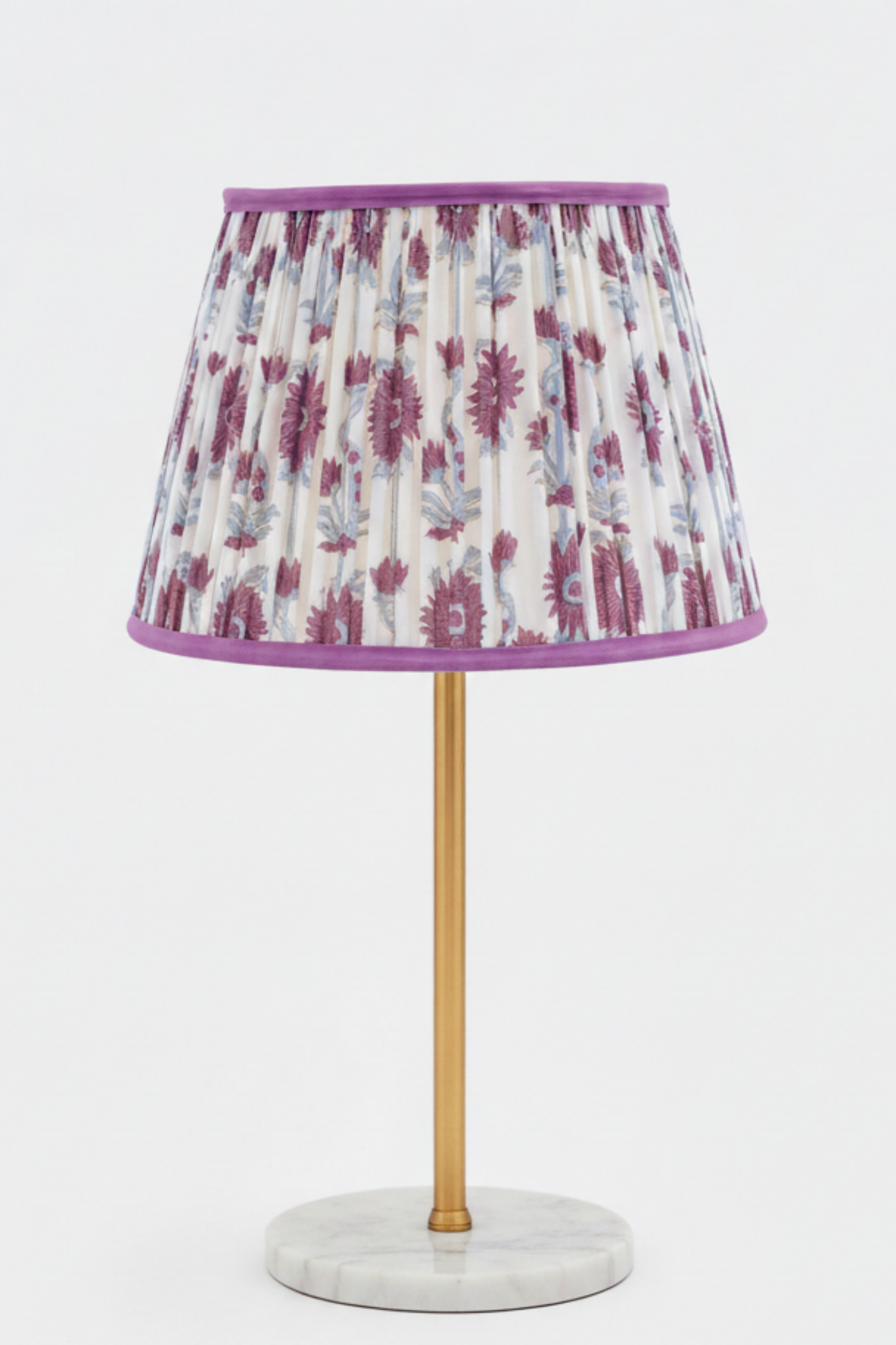 14” Pleated Empire Lampshade — Blockprint