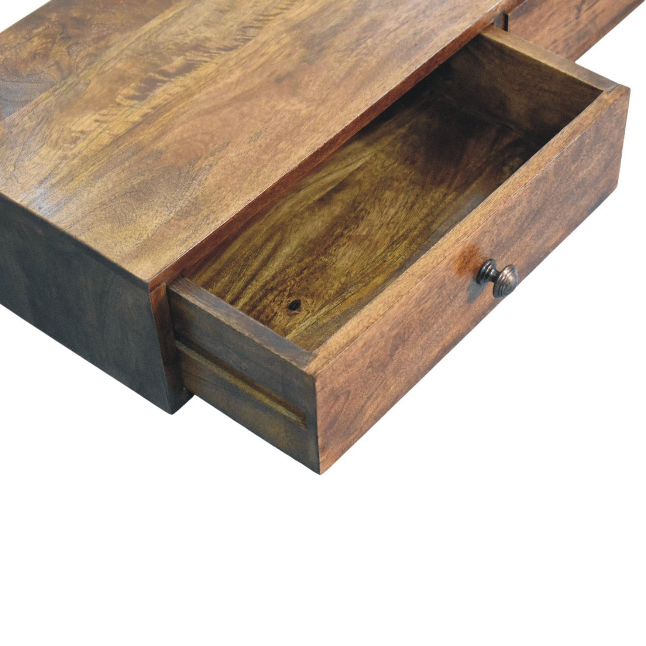 Solid Wood Roasted Almond Slim Console