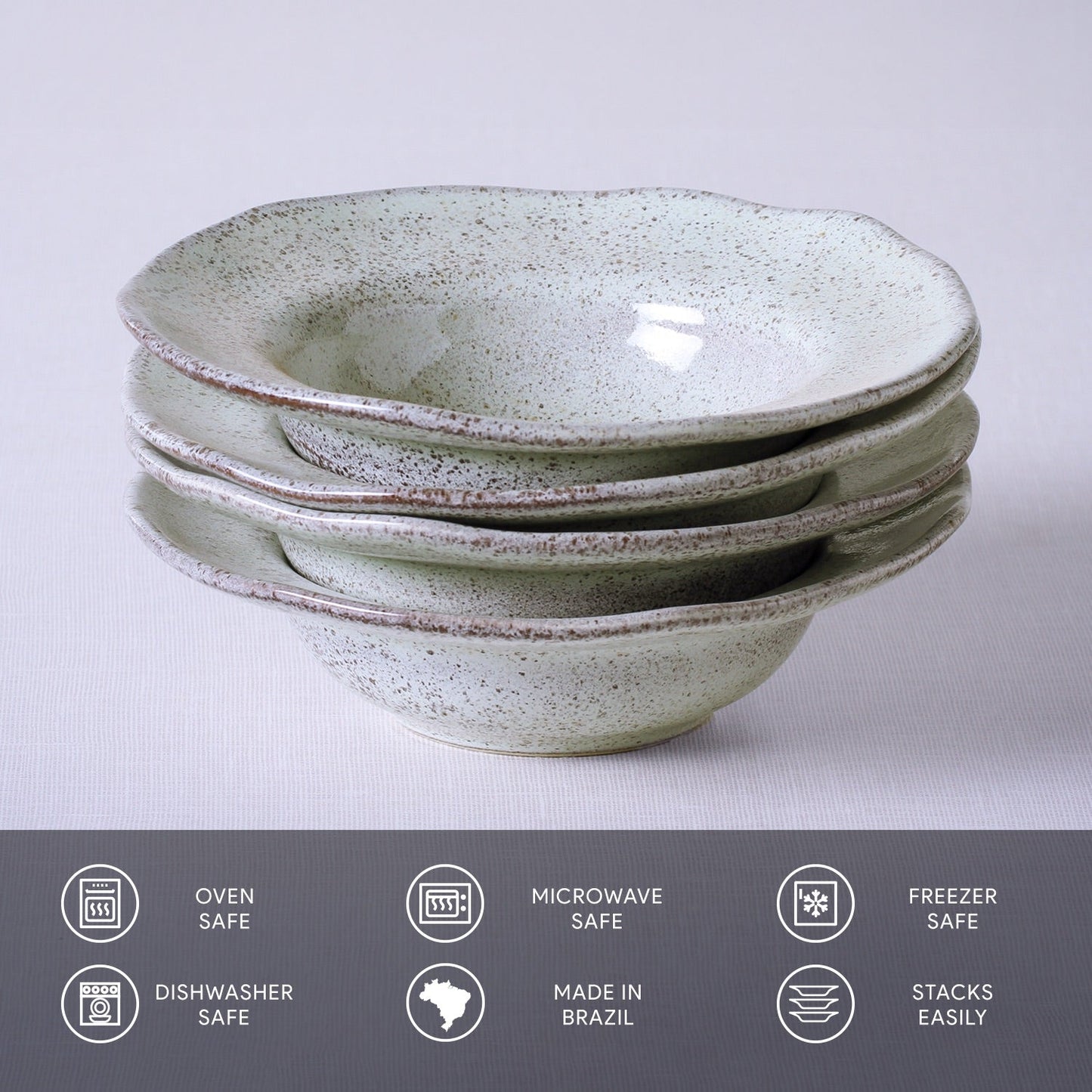 Dessert/Deep Rim Plate Set of 4