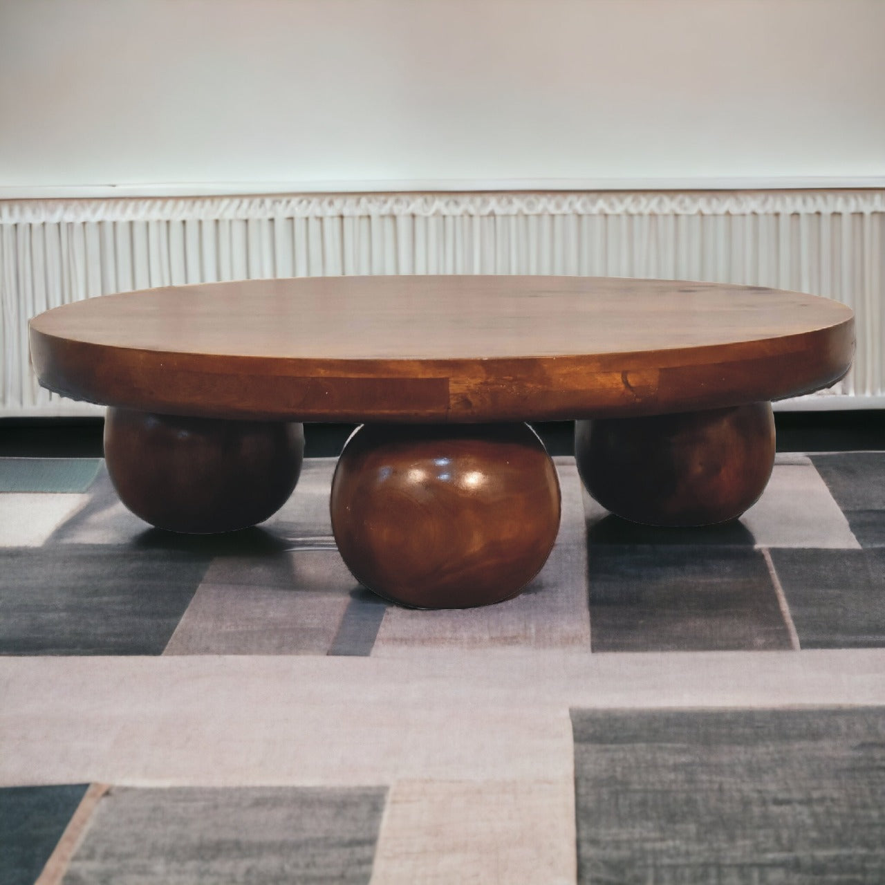 Solid Wood Central Ball Table