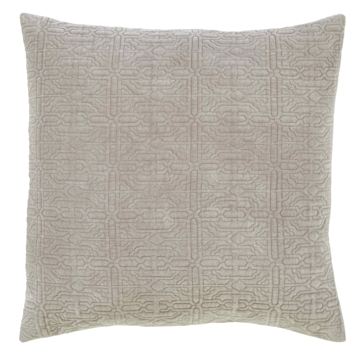 Duke Geometric Cotton Velvet Quilt Sham