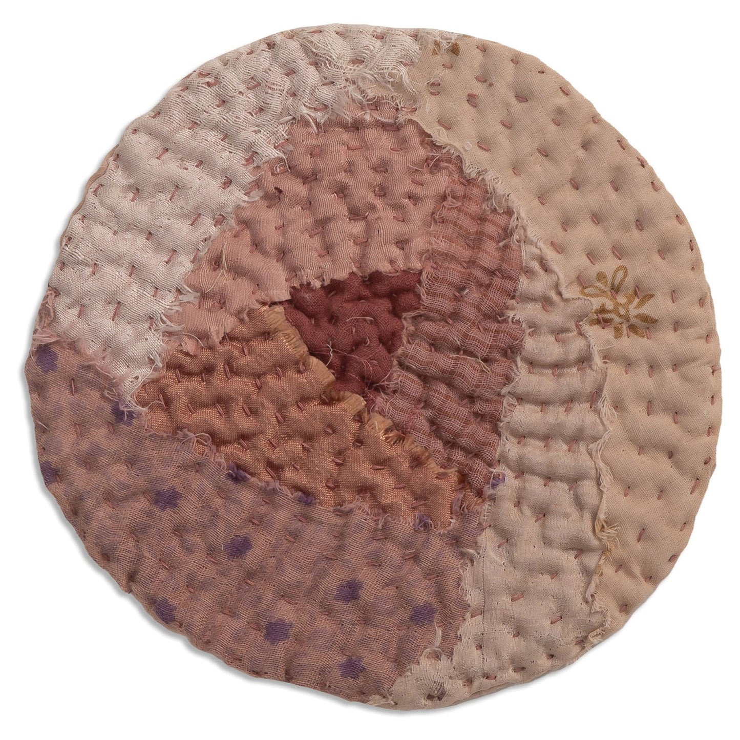 Ash Rose fray patch kantha   Coaster (Set of 2)