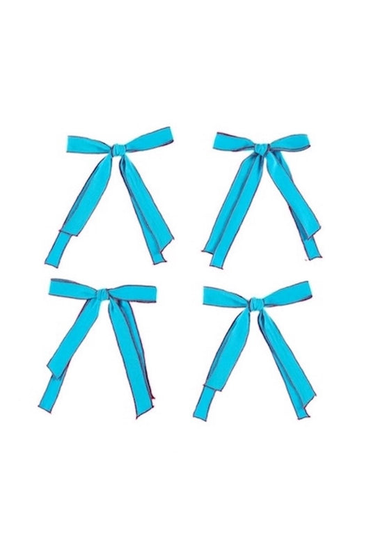 S/4 Moñitas Cyan Napkin Ring - Cyan