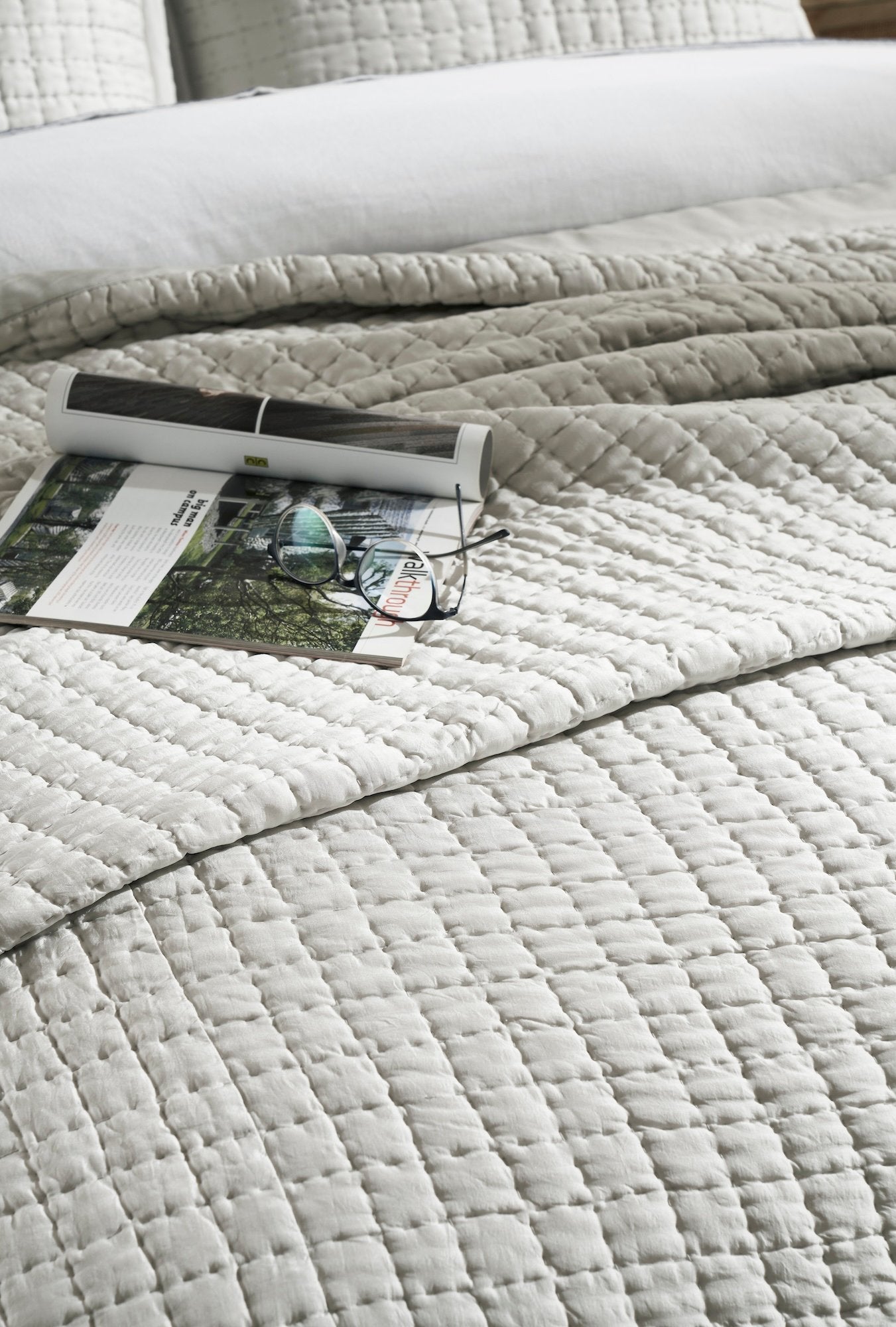 Malibu Square Quilted Silk Coverlet