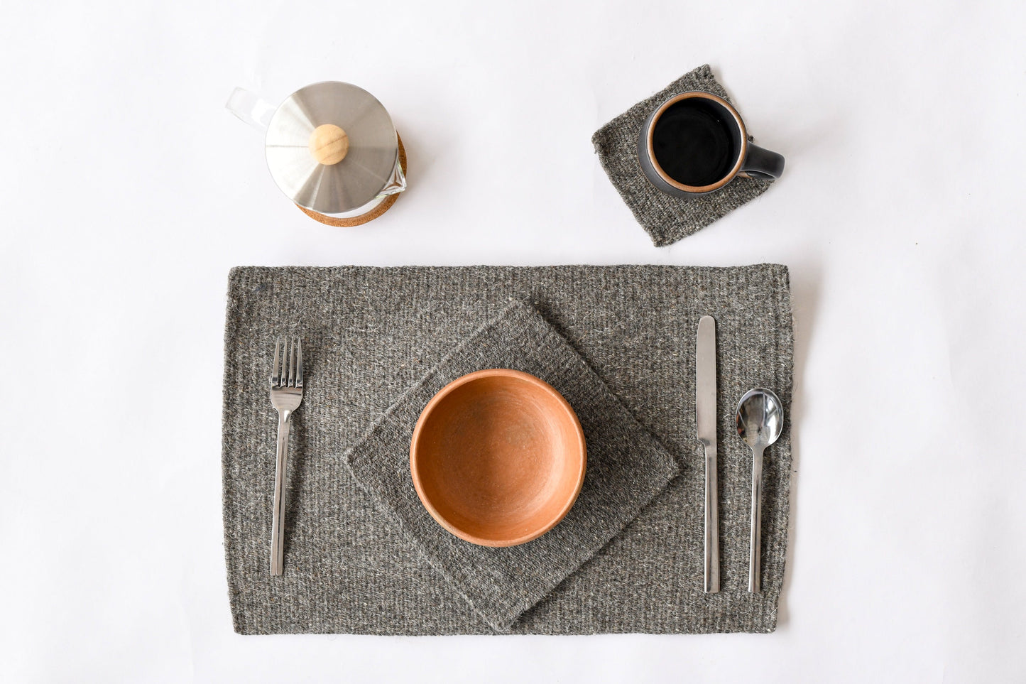 Handwoven Wool Placemat Set