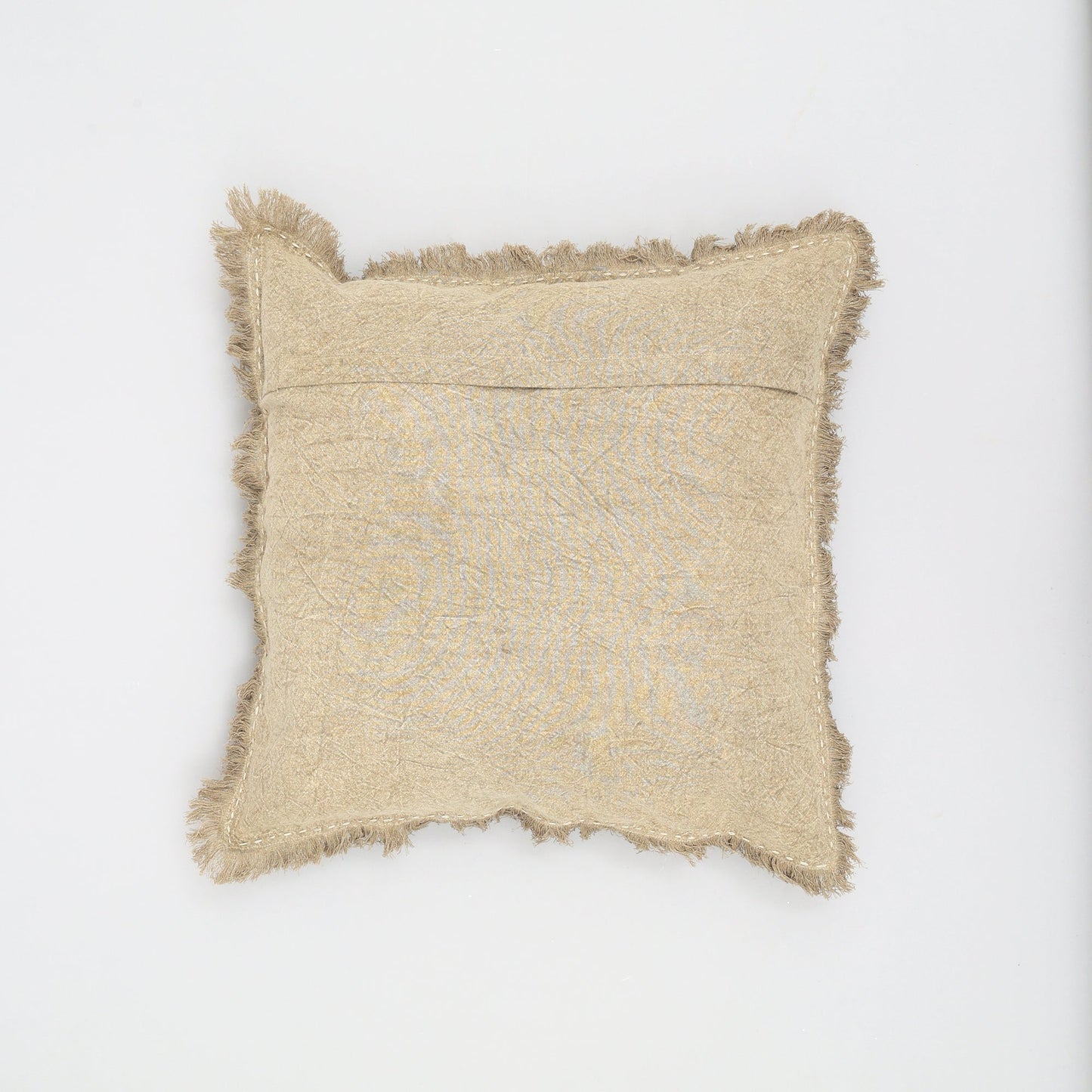 Stonewashed Linen Pillow with Hand Worked Edges