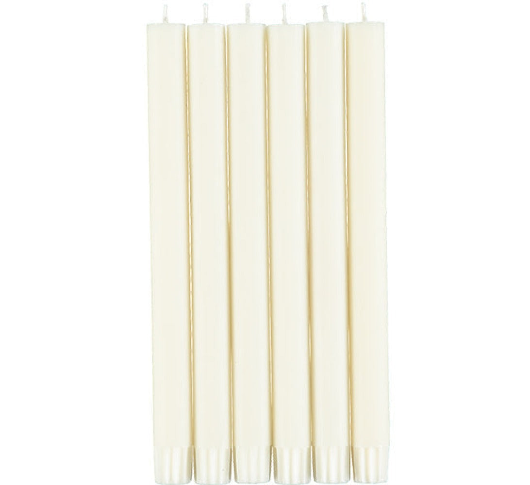 S/25 Pearl White Dinner Candles