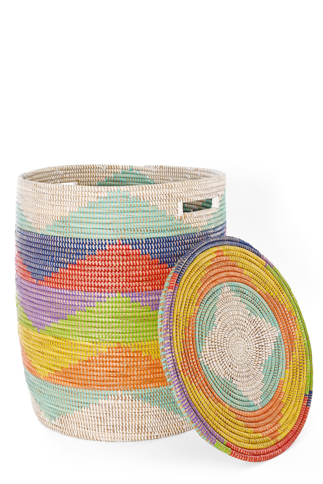 S/2 Rainbow Mountains Flat Lidded Hampers
