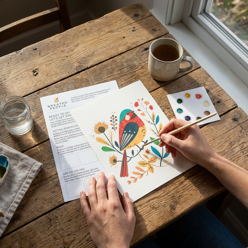 All-In-One Spring Bird Watercolor Kit