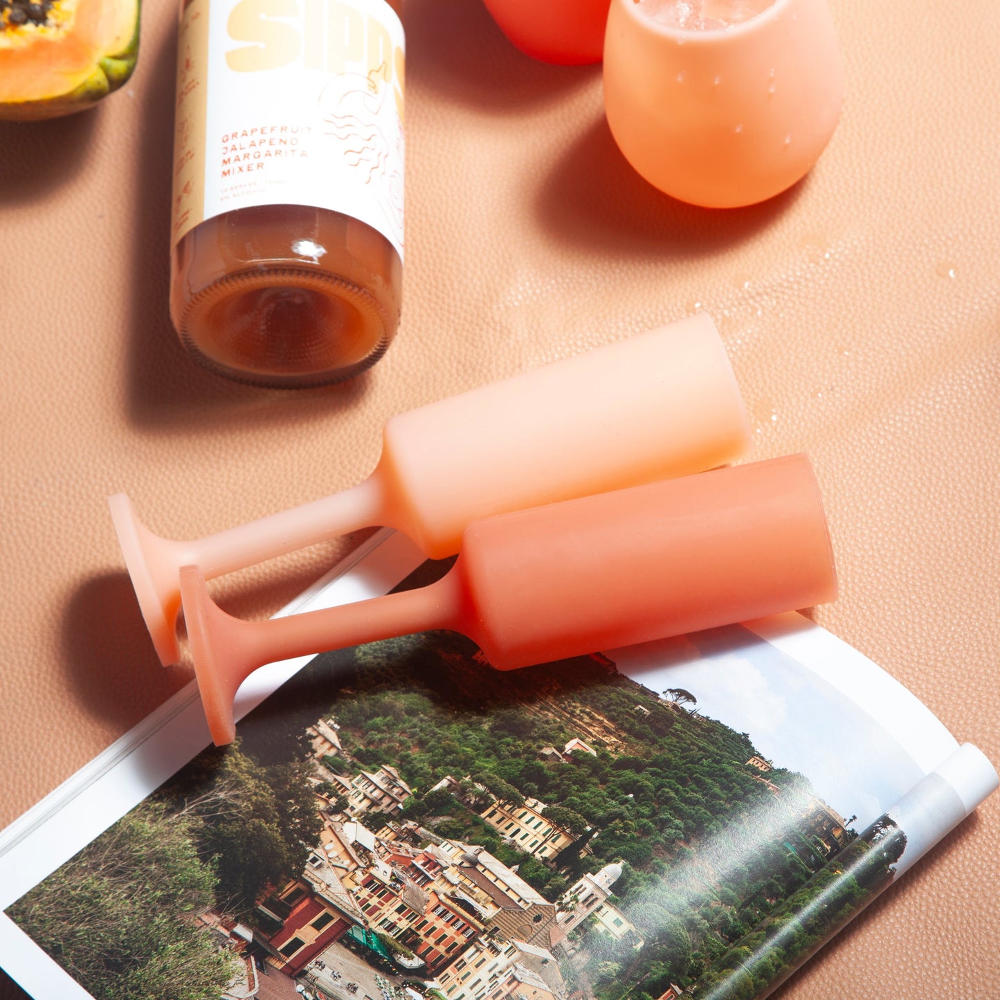 Terra + Peach | Seff | Unbreakable Champagne Flutes