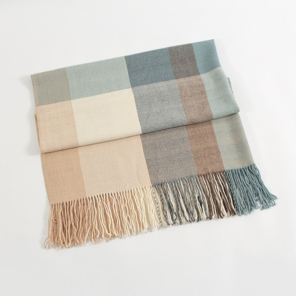 Handwoven Alpaca Throw - Blue